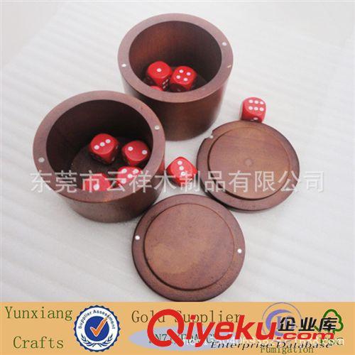 木制玩具 木質色仔盅，KTV盅，骰子盅，休閑娛樂骰子套裝原始圖片2