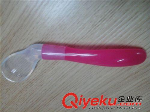 刀叉、勺、筷、簽 彎頭硅膠勺/更勺/嬰兒喂飯勺子/軟勺子/嬰兒喂食餐具原始圖片3