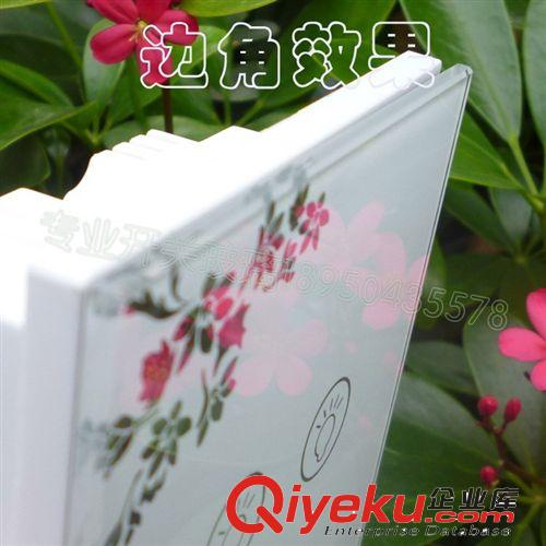 熱銷產(chǎn)品 深圳貨銷售86*86*3mm兩位雅白底開關(guān)玻璃含精美絲印玻璃面板