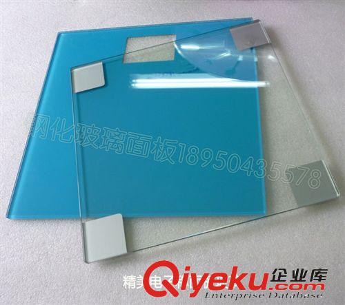 【更多產(chǎn)品】 【企業(yè)集采】鋼化玻璃300*300*5mm，電子稱面板玻璃 藍(lán)色絲印玻璃原始圖片3