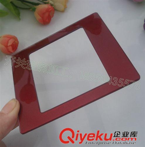 開孔開關(guān)插座面板 福清合誠批發(fā)生產(chǎn)經(jīng)典紅底86型開孔玻璃 仿古開關(guān)玻璃