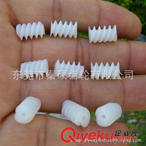蝸桿 東莞秦碩供應(yīng)M0.8*￠8*14H*20L*￠2.2POM塑膠蝸桿耐磨損低噪音原始圖片3