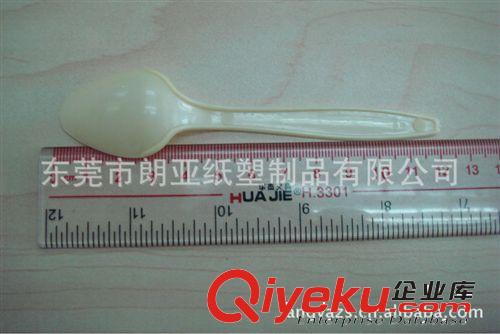 一次性刀羹叉 廠價(jià)直銷一次性塑料膠勺/PS膠勺/5.5寸大羹