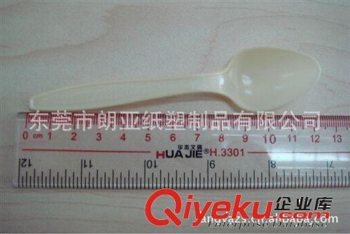 一次性刀羹叉 廠價(jià)直銷一次性塑料膠勺/PS膠勺/4.7寸小羹原始圖片2