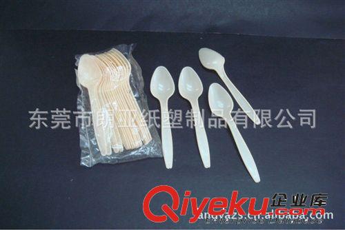 一次性刀羹叉 廠價(jià)直銷一次性塑料膠勺/PS膠勺/4.7寸小羹原始圖片3