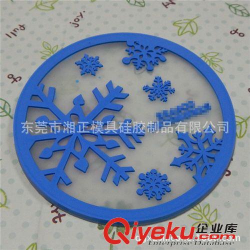 硅膠餐墊 圣誕促銷禮品 雪人硅膠杯墊 防摔隔熱杯墊原始圖片3