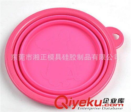 环保厨具 可伸缩折叠碗 食品级硅胶宠物喂食碗 狗粮碗