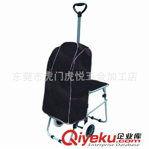 伸縮桿帶凳購(gòu)物車 廠家直銷折疊爬梯車【可伸縮、帶凳】原始圖片3