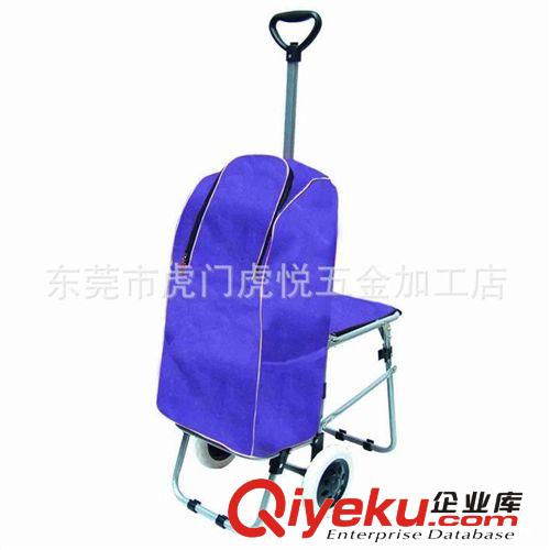 伸縮桿帶凳購(gòu)物車 廠家直銷購(gòu)物拉桿車【6輪帶凳】原始圖片2