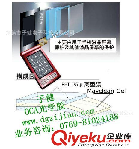 進口雙面膠沖型 OCA光學膠、電阻式觸摸屏OCA光學膠、顯示屏OCA膠、電容屏OCA膠原始圖片2
