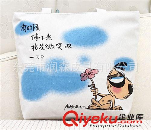 帆布袋 廠家直銷帆布包休閑簡約時尚韓版女包學生單肩手提購物環保包袋2原始圖片3