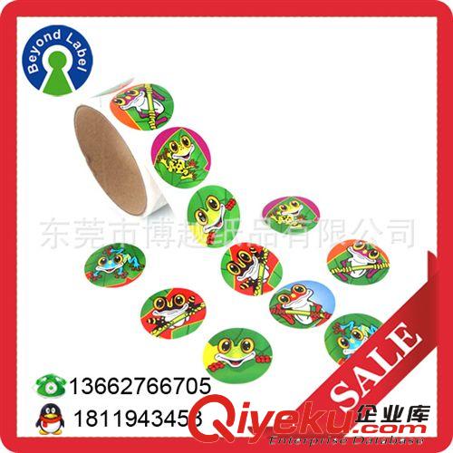 卡通玩具標簽 不干膠 供應優(yōu)質(zhì)卡通圓形貼紙 PC行李箱裝飾貼 定做旅行箱貼原始圖片2