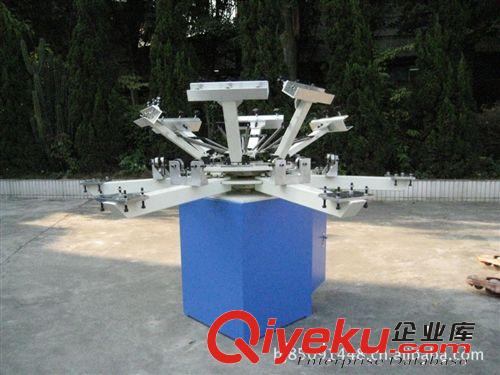 印花機(jī)/4/6/8色旋轉(zhuǎn)工位 旋轉(zhuǎn)手動(dòng)印花機(jī)/衣服印花機(jī)/手工印花機(jī)/平板、網(wǎng)版六色八色印花原始圖片2
