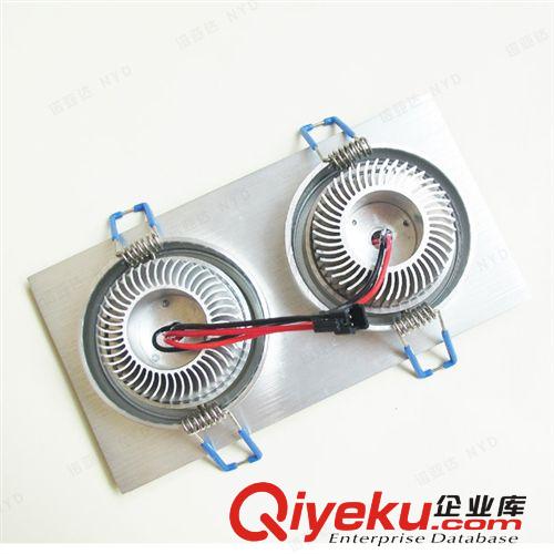 天花燈系列 雙頭6W方形led天花燈 嵌入式斗膽燈 led筒燈 2頭天花燈 牛眼燈原始圖片2
