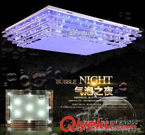 臥室燈 LED客廳燈長方形吸頂燈現(xiàn)代簡約水晶燈大氣臥室燈溫馨燈具原始圖片3