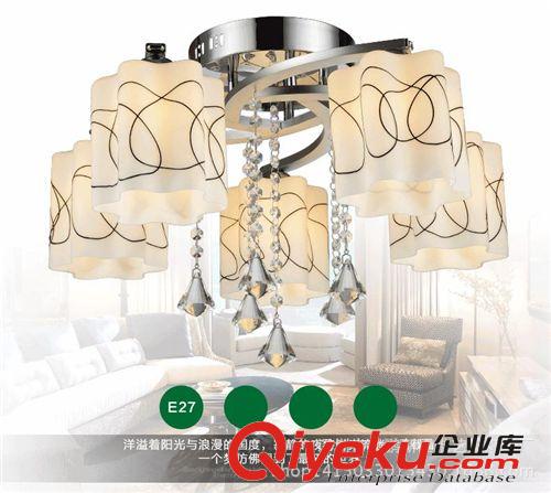 臥室燈 廠家批發(fā)現(xiàn)代簡約3頭5頭8頭水晶燈花紋吸頂燈led吊燈房間燈餐廳燈
