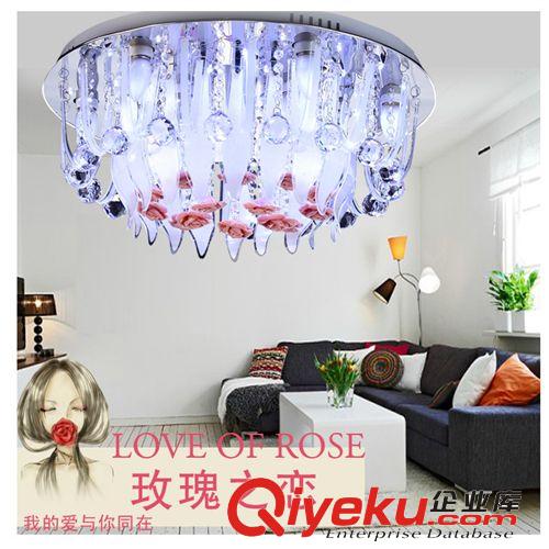 臥室燈 廠家批發現代簡約LED水晶燈浪漫房間吸頂燈唯美兒童房間燈客房燈