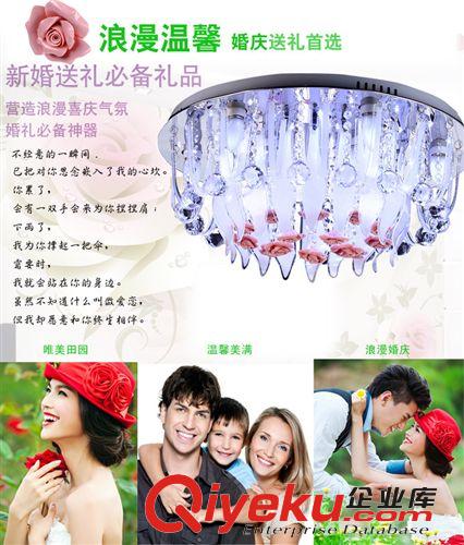 臥室燈 廠家批發現代簡約LED水晶燈浪漫房間吸頂燈唯美兒童房間燈客房燈