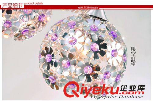 LED吸頂燈 廠家批發鋁材鏤空花瓣現代餐廳燈三頭餐吊燈飯廳燈LED過道燈原始圖片3