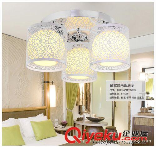 LED吸頂燈 廠家批發LED現代簡約三頭五頭六頭鐵藝圓形吸頂燈餐廳臥室燈原始圖片2