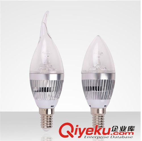 LED光源 廠家批發LED3W5W 尖泡 拉尾 水晶燈專用E14 LED蠟燭燈led 燈泡