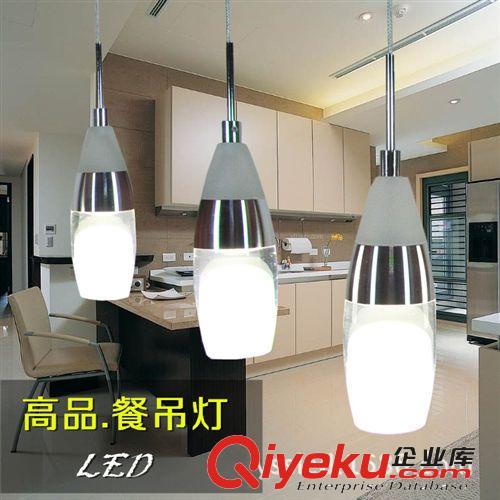 LED 吊灯（照明） LED现代水晶吊灯餐厅灯吧台吊灯单头三现代简约个性酒杯灯具创意