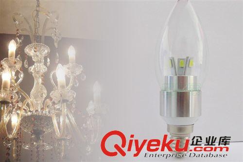 微亮照明LED筒燈 led蠟燭燈 led節(jié)能燈 吊燈 水晶燈光源 拉尾燈 E14螺口 3W蠟燭燈原始圖片2