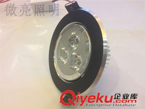 微亮照明led天花燈 3W射燈/天花射掛燈/3w的led射燈/{zd1}價射燈/黑色面罩天花燈5.5？原始圖片3