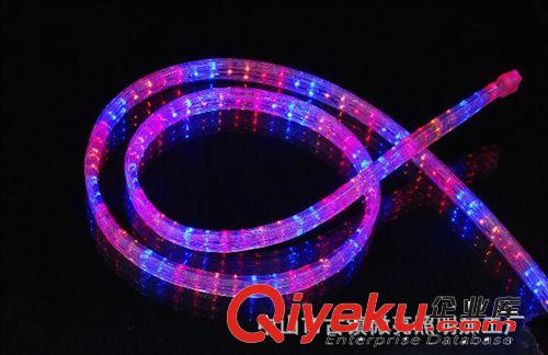 掛樹LED彩燈 扁四三線燈帶批發(fā) 彩色防水led燈條3528 圓二線燈條原始圖片3