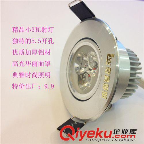 led斗膽燈 強力推薦 開孔5.5寸一體化led筒燈 時尚圓形集成led筒燈3W原始圖片2