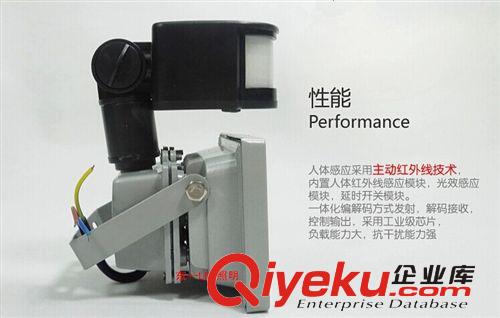 LED燈戶外照明 LED投光燈  人體感應 戶外泛光燈投射樓道燈防水10W20W30W50W防水