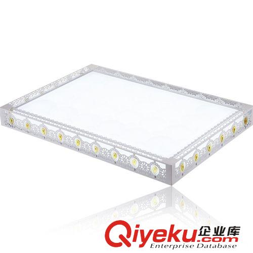 LED吸頂燈 簡約現代現貨LED長方形吸頂燈客廳燈臥室燈飾燈具玉墜原始圖片2