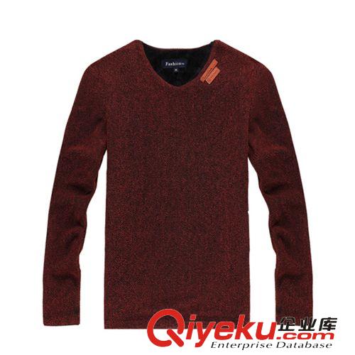 網(wǎng)絡(luò)爆款 2014秋冬男式T恤 男式韓版棉V領(lǐng)黃金不倒絨長(zhǎng)袖加絨加厚T恤打底衫