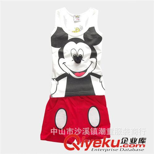 2014夏季套裝 2014韓版外貿(mào)童裝 韓版童裝 批發(fā)男童女童 背心短褲兩件套套6670原始圖片3