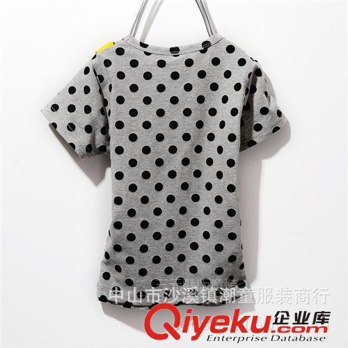2014夏季短袖 2014新品夏季韓版童裝批發品牌兒童服飾 男孩女孩小黃豆短袖 6879原始圖片3