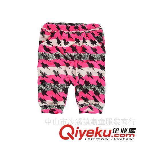 2014春夏休閑褲 韓版童裝批發2014夏季新款中褲 廠家直銷男童女童休閑5分褲6698