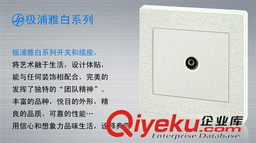 極浦祥云開關(guān)插座 極浦一位電視插座 單電視插座 祥云圖案 有線電視插座面板 新品