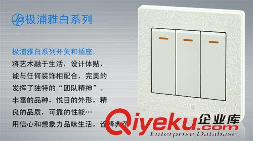 極浦祥云開(kāi)關(guān)插座 極浦墻壁開(kāi)關(guān) 三位開(kāi)關(guān) 86型暗裝單控 祥云系列原始圖片3