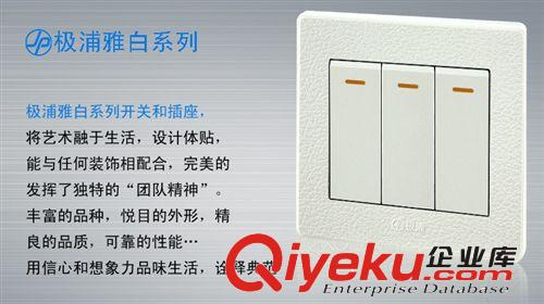 極浦皮紋白開(kāi)關(guān)插座 極浦電工開(kāi)關(guān)插座 墻壁開(kāi)關(guān) 三位單控 皮紋系列86型暗裝原始圖片2