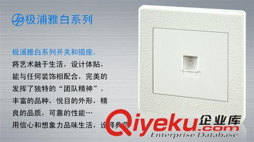 極浦皮紋白開關(guān)插座 極浦電工一位電話插座 電話機(jī)接頭線 86型暗裝皮紋系列