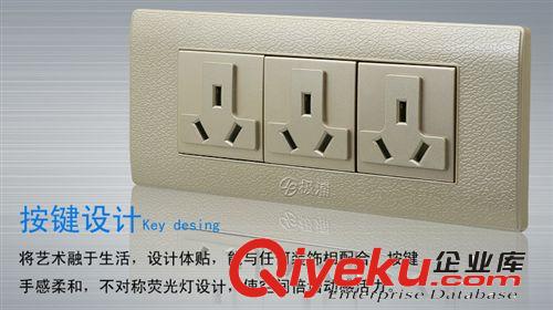 極浦118皮紋金開關(guān)插座 極浦 118型精品多功能9孔插座開關(guān)面板 墻壁開關(guān)插座 新款式上市原始圖片2