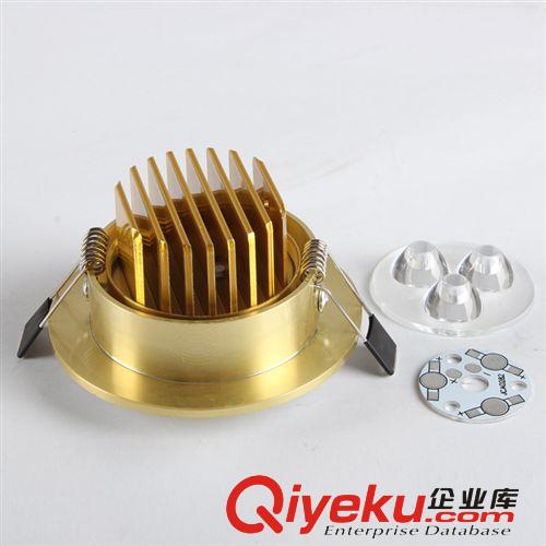 gdLED土豪金天花燈系列 廠家直銷 3w5w7w9w12w15w18天花燈led 天花燈套件 土豪金射燈