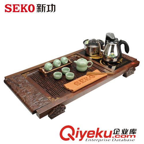 茶盤 Seko/新功 F57四合一茶具套裝整套功夫黑檀木電熱爐一體實木茶盤