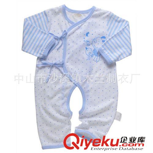 連身衣 爬爬服 嬰兒服外貿原單純棉嬰兒連體衣 三角哈衣短袖爬爬服訂做