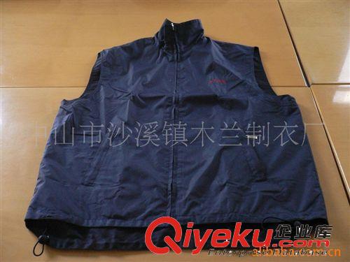夾克 專業廠家訂單生產2014年{zx1}款防風防雨馬甲 背心 來圖來樣訂做原始圖片2