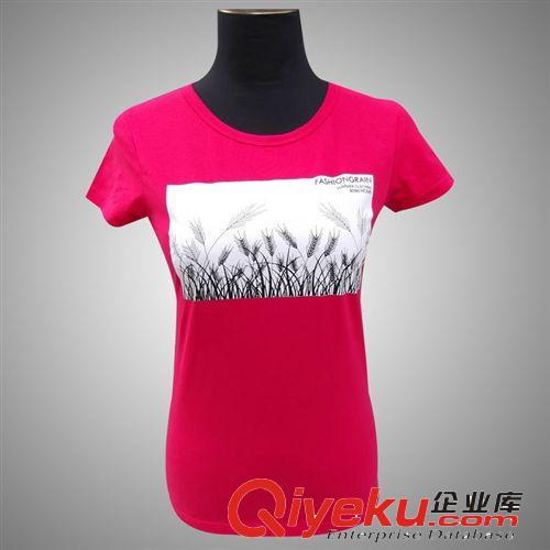 女士夏秋季短袖T恤 廠家直銷 夏季新款淑女時(shí)尚個(gè)性純棉印花T恤 女式短袖圓領(lǐng)T恤現(xiàn)貨