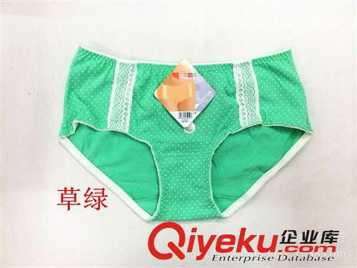 女式內褲 批發zp黛絲少女25010女士內褲 糖果色純棉舒適中腰三角可愛圓點原始圖片3