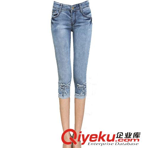 女式牛仔褲 女裝休閑褲韓版爆款批發秋裝服裝一件代發淘寶代理廠家直銷褲子