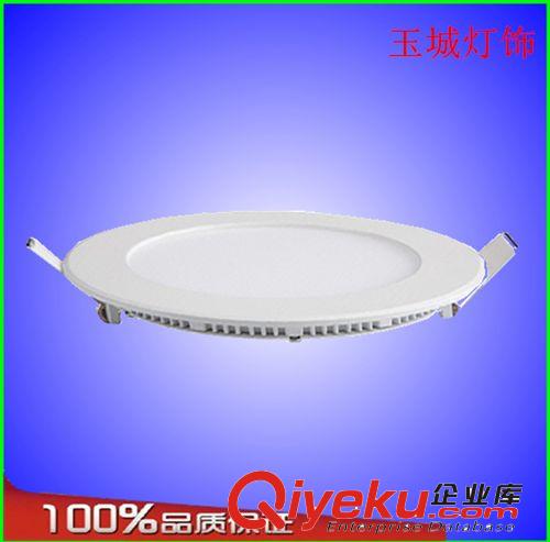 新款暗裝光面板燈 LED超薄圓形面板燈3w 外徑80開孔70mm天花嵌入式平板燈成品整燈