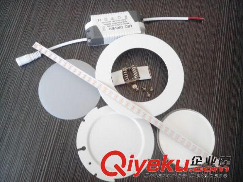 新款暗裝光面板燈 LED超薄圓形面板燈3w 外徑80開孔70mm天花嵌入式平板燈成品整燈原始圖片3